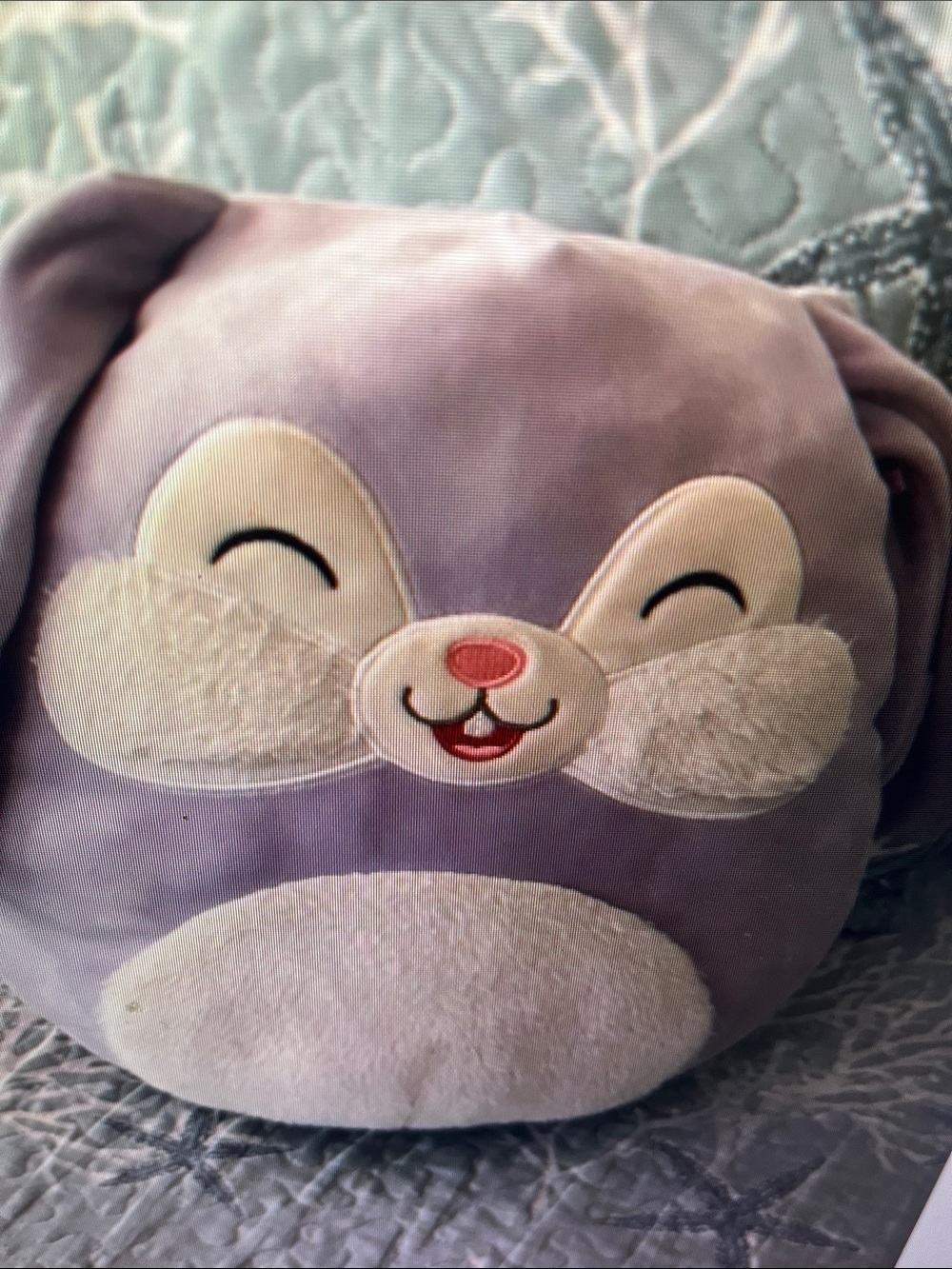 Amuse Society Lavender Bunny Plush Face Backpack with Cream Accents